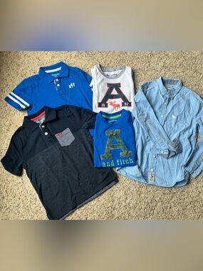 Abercrombie & Fitch Boys Polo & Tee Lot in Navy, Royal Blue, Light Blue, White